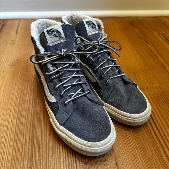 Vans Sk-8 unisex scotchguard gray sherpa lined high top sneakers SIZE M7.5, W9 - Picture 2 of 7